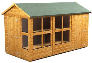 Power 12x6 Apex Combined Potting Shed with 4ft Storage Section